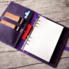 Personalized Vacation Planner Leather Bullet Binder - Image 2