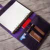 Personalized Vacation Planner Leather Bullet Binder - Image 3
