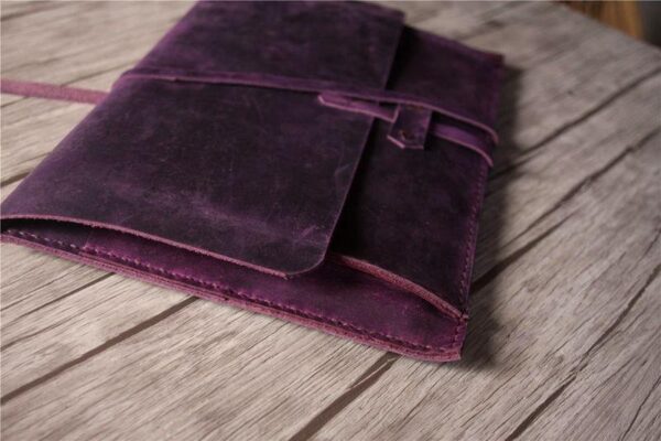 Personalized Leather Macbook 12 inch Case Sleeve - Image 6
