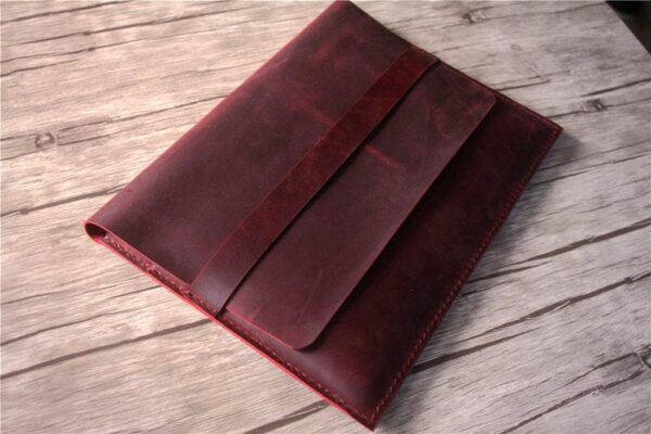 Monogrammed Leather Surface Laptop Cover Sleeve - Image 2