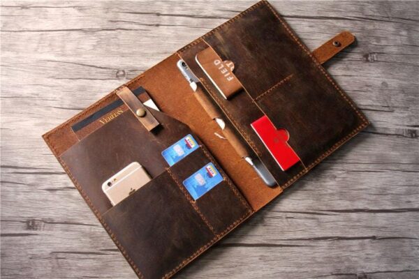 Handmade Brown Leather Organizer Holder