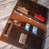 Handmade Brown Leather Organizer Holder - Image 2