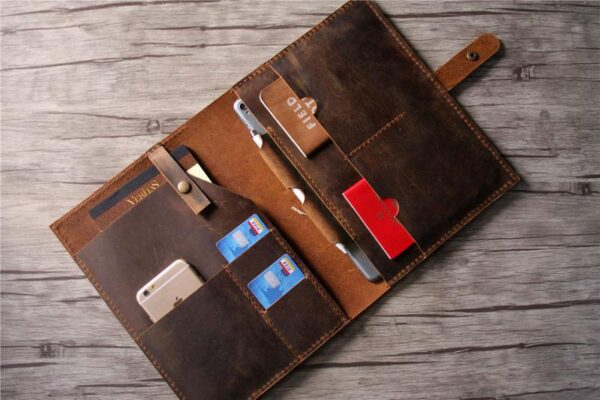 Personalized Leather iPad Leather Sleeve Case - Image 3