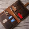Handmade Brown Leather Organizer Holder - Image 3