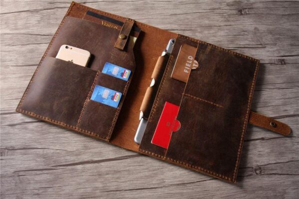 Handmade Brown Leather Organizer Holder - Image 4