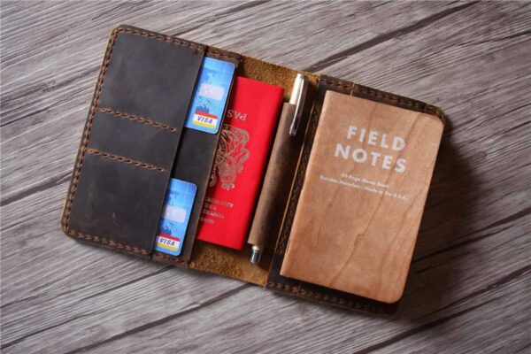 Personalized Leather Field Notes Cover Holder - Image 3