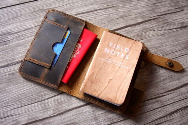 Personalized Field Notes Leather Cover Wallet - Image 2