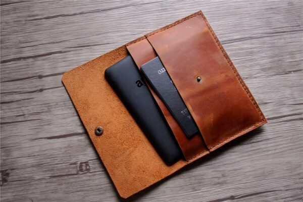 Personalized Leather Kindle Cover Sleeve - Image 3