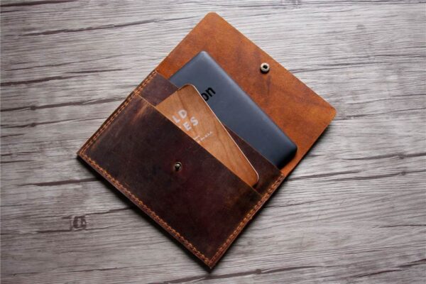 Personalized Leather Kindle Voyage Case Sleeve