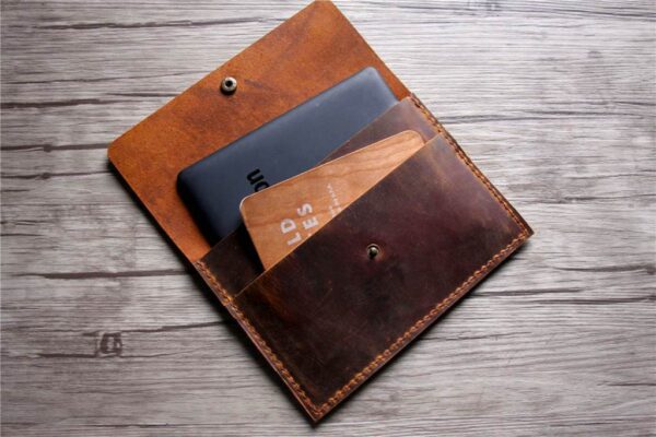 Personalized Leather Kindle Voyage Case Sleeve - Image 2