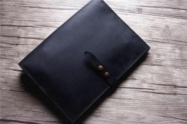 Macbook Air 13 inch Sleeve Black Leather - Image 5