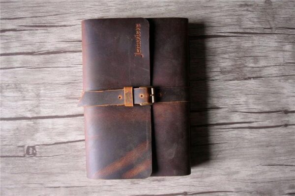 Custom Leather School Days Memory Book Album - Image 3