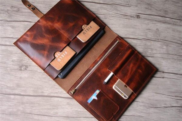 Handcrafted Leather Surface Sleeve Bag - Image 5
