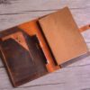 Rustic Brown Leather Notebook Cover B5 - Image 3