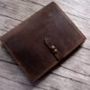Brown Leather Personalized Binder Folder for Men and Womens - Image 4