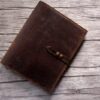 Brown Leather Personalized Binder Folder for Men and Womens - Image 5