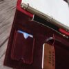 A4 Burgundy Leather Ring Binder Portfolio Folder - Image 4