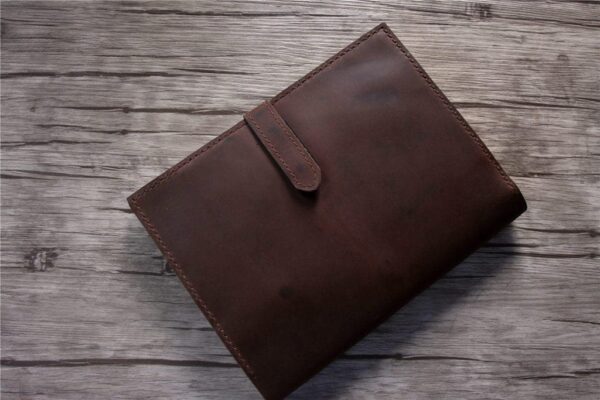 Coffee Leather 3 Rings Binder Planner - Image 5