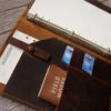 Brown Leather Personalized Binder Folder for Men and Womens - Image 2
