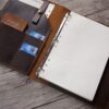Brown Leather Personalized Binder Folder for Men and Womens - Image 3