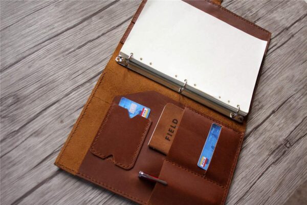 Custom Saddle Leather Organizer Wallet - Image 2