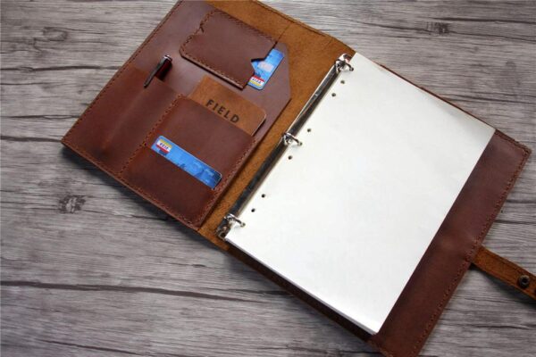 Custom Saddle Leather Organizer Wallet - Image 3