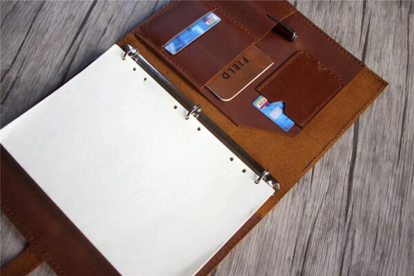 Custom Saddle Leather Organizer Wallet - Image 4