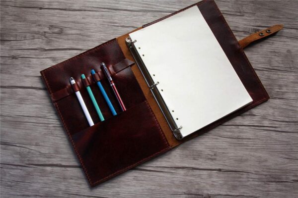 Rustic Leather Binder Planners for Women