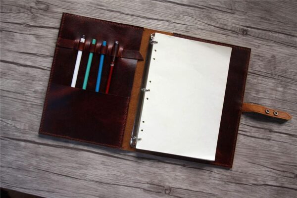 Rustic Leather Binder Planners for Women - Image 2