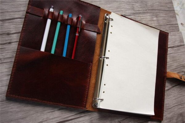 Rustic Leather Binder Planners for Women - Image 3