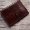 Custom Burgundy Leather Sketchbook Organizer - Image 4