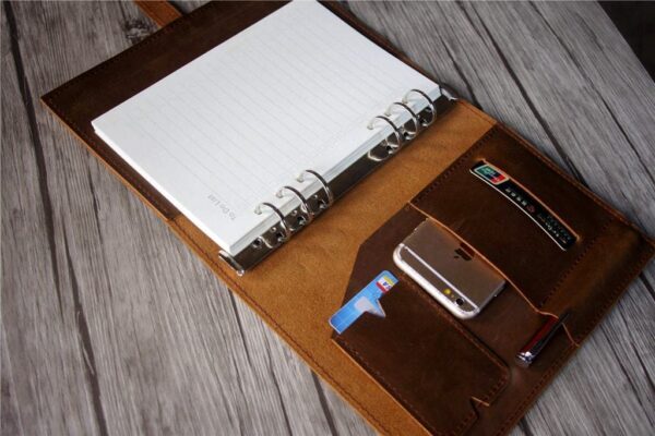 Leather Day Binder Planner Cover - Image 4