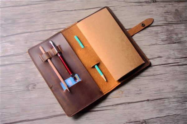 Engraved Refillable Leather Travelers Notebook - Image 5