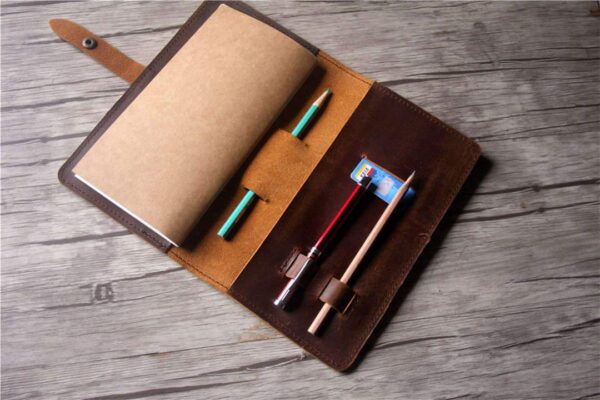 Engraved Refillable Leather Travelers Notebook - Image 2