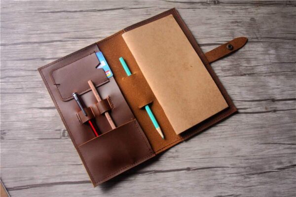 Rustic Leather Travelers Notebook Cover - Image 2