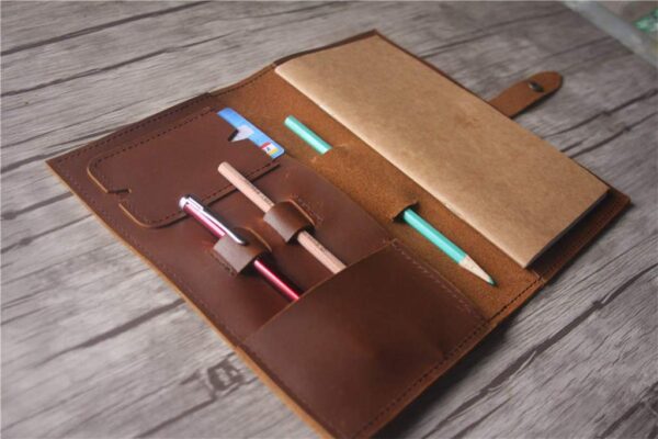 Rustic Leather Travelers Notebook Cover