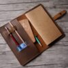 Yellowish Brown Distressed Leather Travelers Notebook
