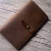 Yellowish Brown Distressed Leather Travelers Notebook - Image 7