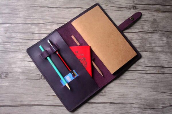 Leather Personalized Travel Journal Notebook