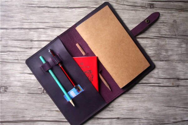 Leather Personalized Travel Journal Notebook - Image 5