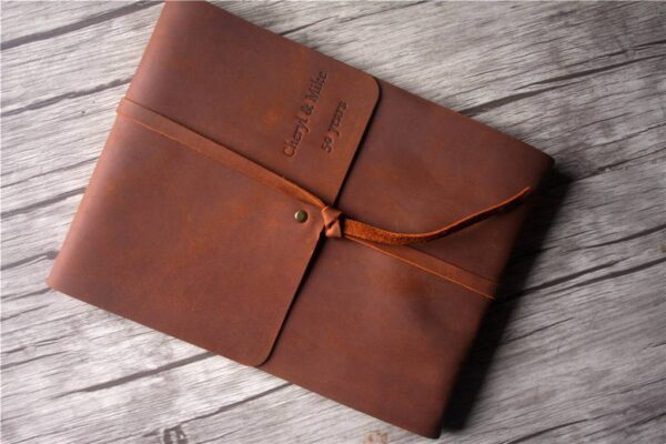 Custom Leather Family Memory Book Album