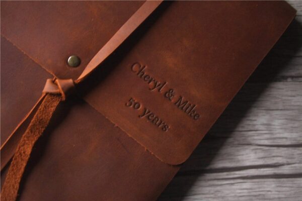 Custom Leather Family Memory Book Album - Image 5