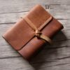Leather Bathroom Guest Book Personalized