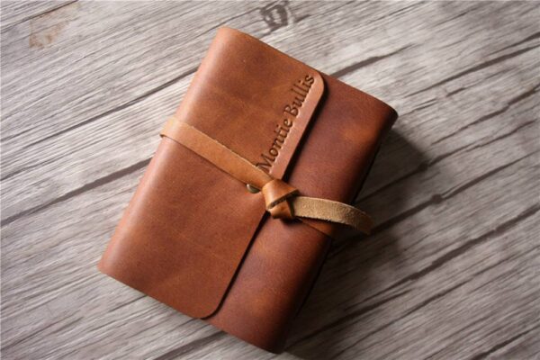 Leather Bathroom Guest Book Personalized - Image 2