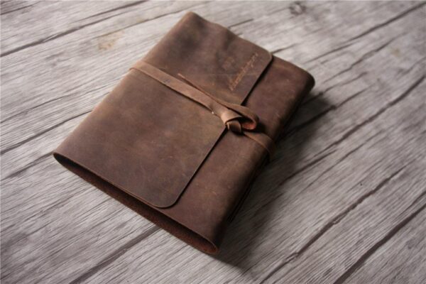 Personalized Leather Birthday Memory Book Album - Image 2