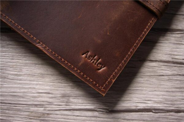 Embossed Leather A5 Journal Cover Binder Sleeve - Image 2