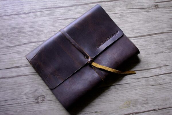 Handcrafted Embossed Leather Picture Memory Book Album - Image 2