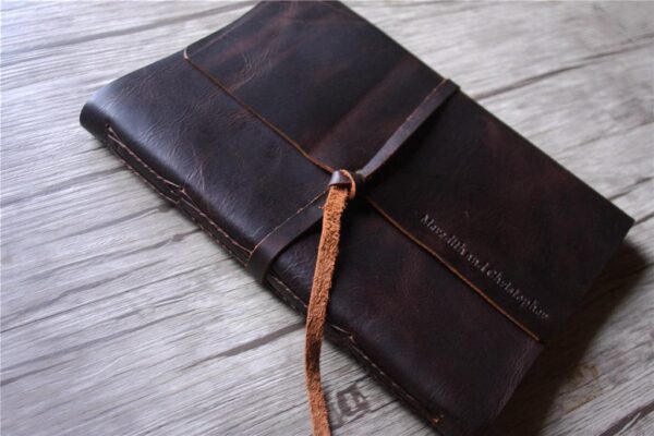 Handcrafted Embossed Leather Picture Memory Book Album - Image 5