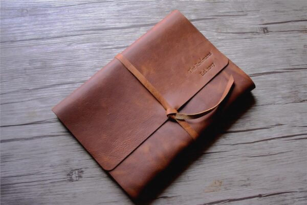 Personalized Leather Grandmother Memory Book Photo Album - Image 2