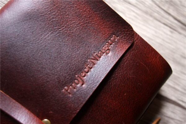 Leather Wedding Guest Book Sign Album Personalized - Image 2